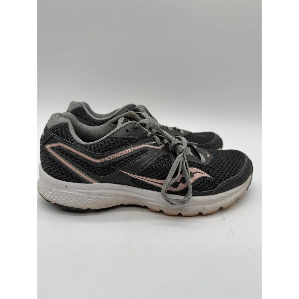 Saucony Cohesion 11 Women's US 8.5 Gray Pink Running Athletic Shoes